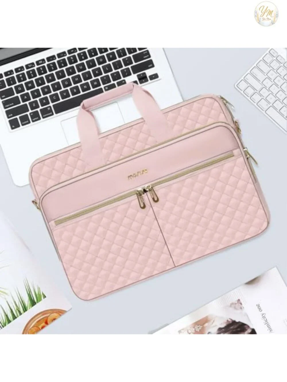 15-16 inch Laptop Messenger Bag with Trolley Sleeve and Multiple Pockets